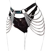 Joygulls Punk Sexy Gothic Jewelry Accessories Waist Chain Goth Belt Leather Layered Belly Body Chains