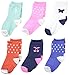 Carter's Baby Girls' Newborn 6 Pack Cherry Anchor Butterfly Computer Socks