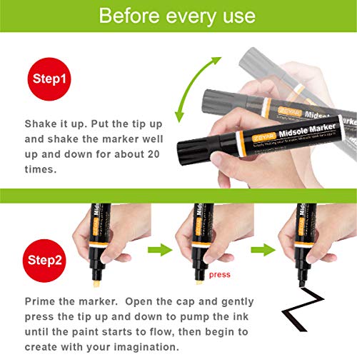 Midsole Marker for Sneaker, Refreshing your Shoe Midsole, 8mm Chisel