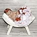 Newborn Photography Props，Hand Crochet Round Blanket with Fringe