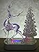 BANBERRY DESIGNS Reindeer and Christmas Tree Color Changing Acrylic Table Top Christmas Decoration - LED Christmas Decorations