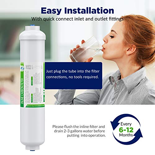 Membrane Solutions Inline Water Filter, 1/4" QuickConnect Filter