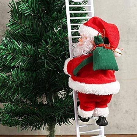 Albero Di Natale A Parete Amazon.Tabanlly Scala Per Arrampicata Elettrica Babbo Natale Albero Di Natale Creativo Appeso Ornamento Di Peluche Giocattolo Di Bambola Di Peluche Per Festa Di Natale Decorazione Della Parete Amazon It Casa E Cucina