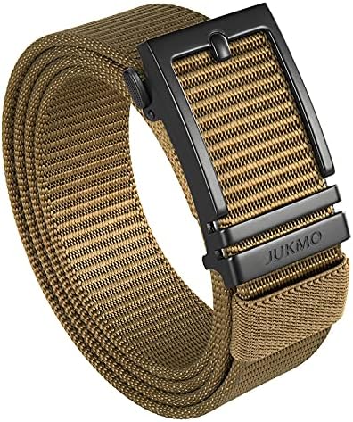Nylon Tactical Automatic Slide Buckle Adjustable Men JUKMO Ratchet