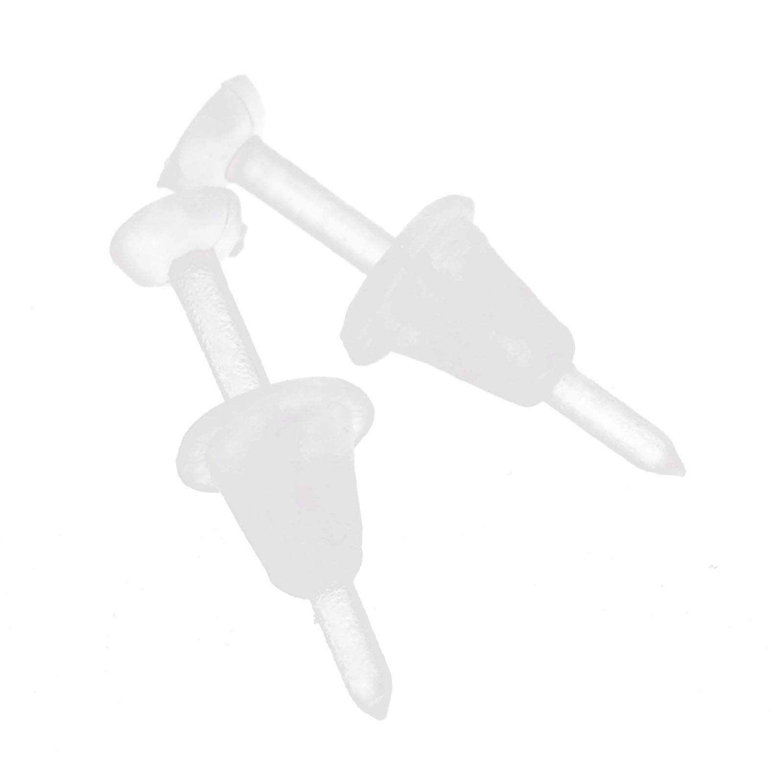 OTOTEC 10x Clear Earrings Transparent Invisible Sport Retainer Studs