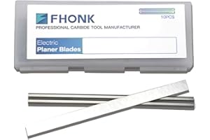 FHONK 3-1/4inch Carbide Hand Planer Replacement Blades, for Woodturning Replacement Cutter Knives, for Craftsman, Bosch, Milwaukee, Makita, DeWalt, Ryobi 3-1/4 Planer, 10-Pack (82x5.5x1.1)