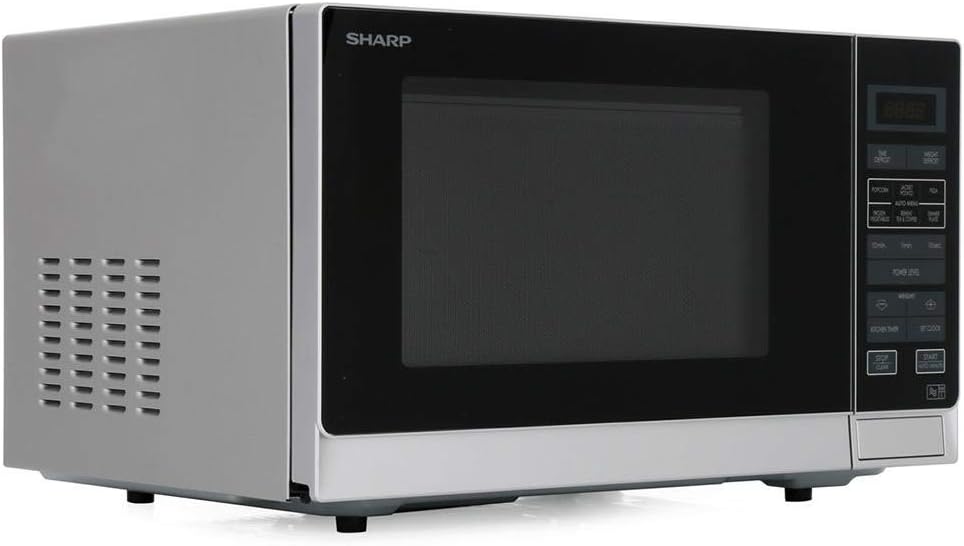 Sharp 25L Solo Microwave 900W Silver - Touch Control, Child Lock