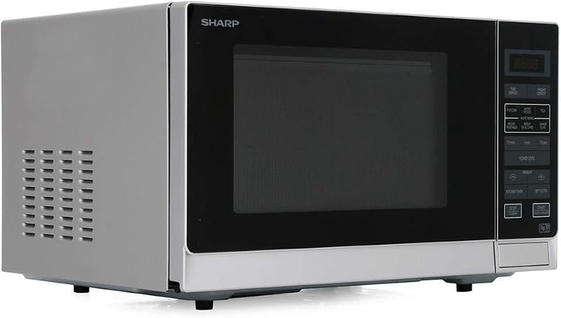 Sharp 25L Solo Microwave 900W Silver - Touch Control, Child Lock