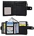 AINIMOER Women's RFID Blocking Leather Small Compact Bi-fold Zipper Pocket Wallet Card Case Purse with id Window (Lichee Black)