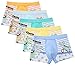 CHUNG Little Big boys Soft Modal+ Cotton Boxer Briefs Underwear 5 Pack, Dinosaur, 3T