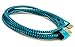 Bastex USB Type C Cable (3FT), USB 2.0 Type C Blue Nylon Braided Cable with Aluminum Connector for Samsung Galaxy S8, S8 Plus Nexus 5X, 6P, Lumia 950, LG G5, and Apple MacBook 2015
