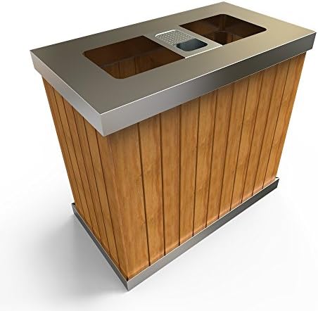 poubelledirect MW 100 litres – 2 x 50/60 – Oslo Outdoor Basket for Waste Bin 50 litres