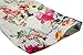 Bluetime Women's 3/4 Sleeve Floral High Low Chiffon Kimono Cardigan Blouse (XXL, White)