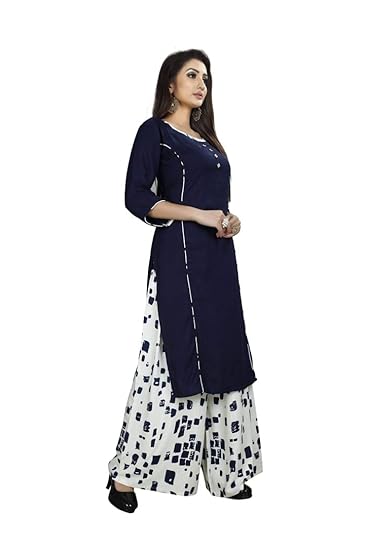 Palazzo pants with kurti on amazon Clearance