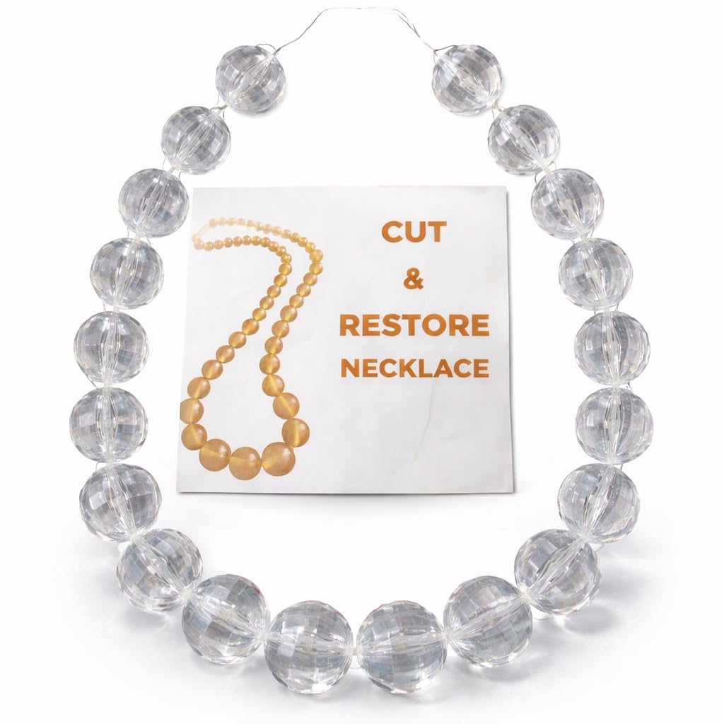 MilesMagic Magician’s Cut & Restore Necklace Beads Magic Trick | Visible Close-Up & Stage Illusion | Ready-to-Perform with Instructions