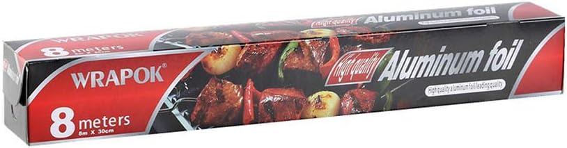 WRAPOK 2 x Aluminum Kitchen Foil Catering Baking Food Cooking Tin Foil Roll for BBQ Grilling, Roasting - 30 cm x 38 m - Image 4