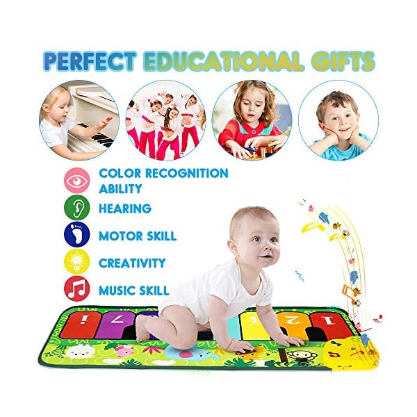 m-zimoon-Kids-Piano-Mat-Music-Mat-Dance-Mats-Touch-Animal-Musical-Carpet-Mat-for-Age-3-12-Boys-Girls m zimoon Kids Piano Mat, Music Mat Dance Piano Mat for Toddlers, Educational Music Toys Keyboard Mat Touch Animal…