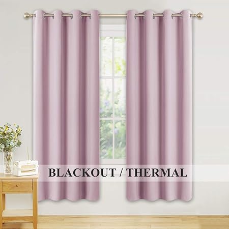 Pony Dance Pink Curtains For Girls Eyelet Top Thermal Curtain