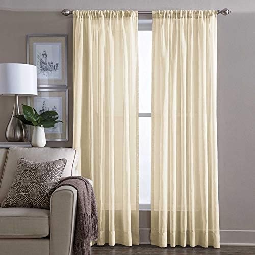 Amazon Com Wamsutta Sheer 95 Inch Window Curtain Panel In Yellow