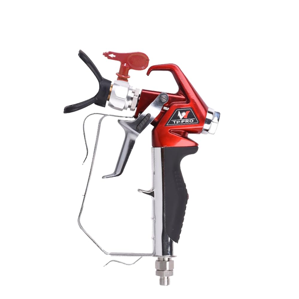 Photo 1 of Airless Paint Spray Gun with 517 tip High Pressure 4000 PSI Red Series Airless Sprayer Gun (2 Finger)