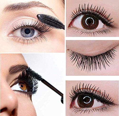 2PCS 4D Silk Fiber Eyelash Mascara, Extra Long Lash Mascara and Thick, Long Lasting, Waterproof & Smudge-Proof, All Day Exquisitely Lush, Full, Long, Thick, Smudge-Proof Eyelashes
