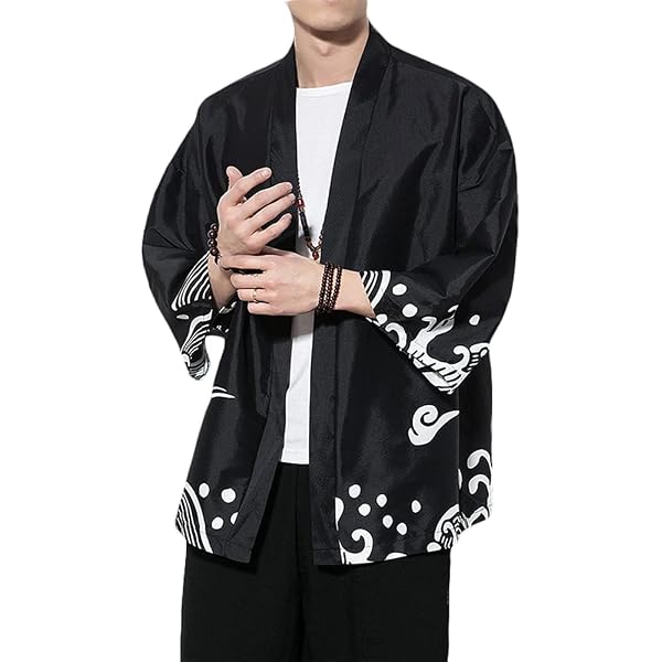 Seidarise Men's Haori Jacket Kimono Cardigan Yukata Noragi Seidarise Men's Haori Jacket Kimono Cardigan Yukata Noragi