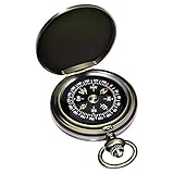 Eaggle Classic Compass Accurate Waterproof Shakeproof for Hiking Camping Motoring Boating Backpacking Survival Emergency (Brass - Champagne)