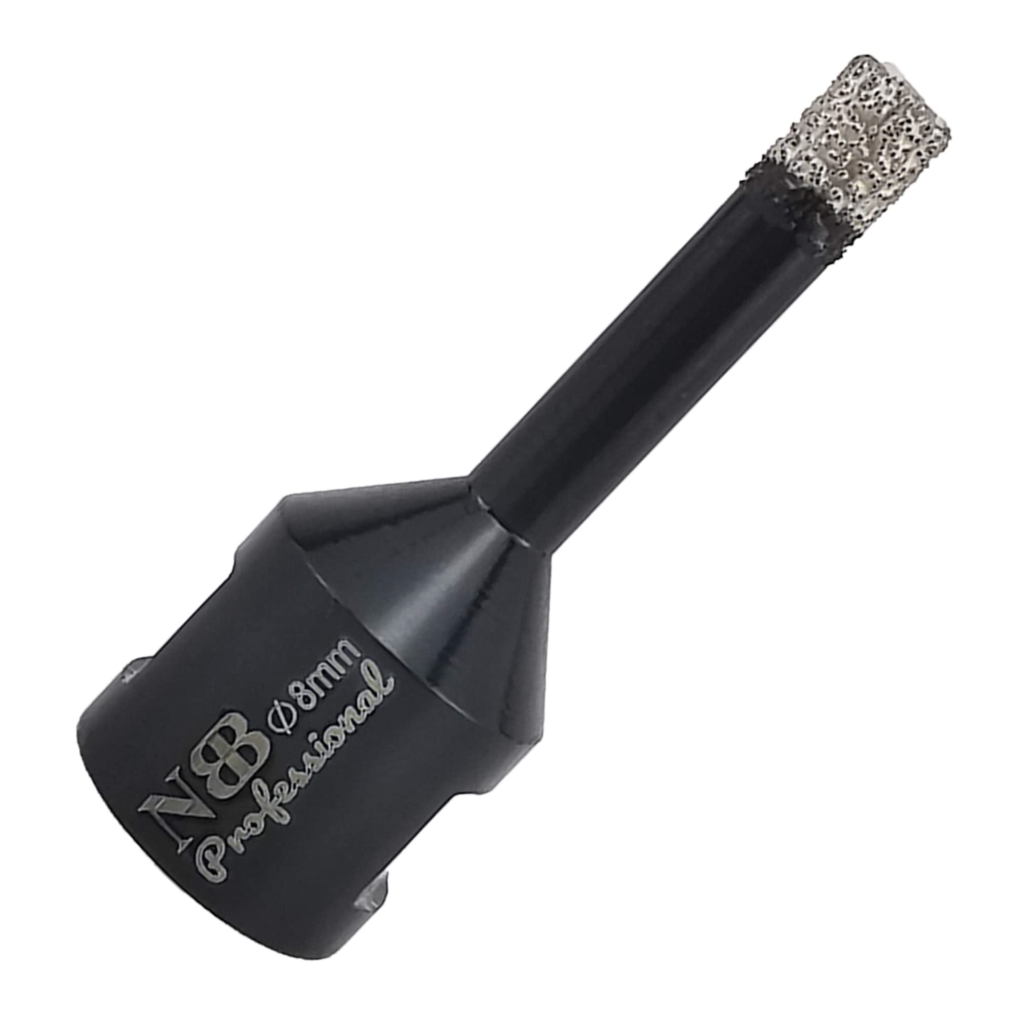 NBB Vacuum brazed Diamond Hole Saw with M14, for Dry or Wet Drilling Professionally on Hard Porcelain, Ceramic, Tile, Granite, Marble, Fast, Durable, for Angle Grinder (8mm)