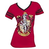 Harry Potter Gryffindor Juniors V-neck T-shirt - Red (Small)
