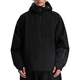 GSOU SNOW Mens Ski Jacket Baggy Snowboard Jacket Womens Insulated Snow Jacket Waterproof Windproof Loose Ski Coat for Skiing