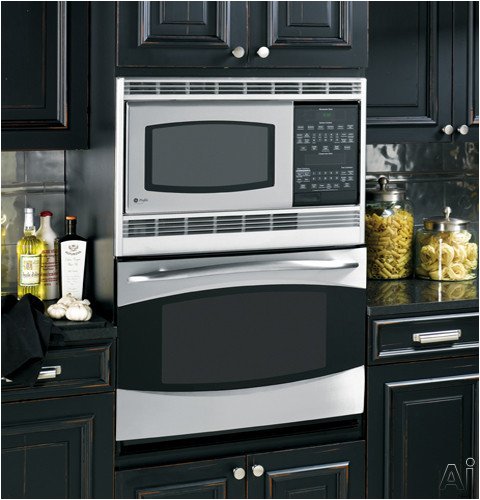 GE Profile: PT970 30'' Combination Wall Oven with 1000-Watt Microwave, Sensor Cook, PreciseAir Convection System and Meat Probe