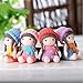 Cute Girls Figures Toys, Kimkoala 8Pcs Lovely Plastic Miniature Girls Figurines For Handcraft Fairy Garden Ornaments Micro Landscape Decorations Birthday Cake Toppers Kids Gift