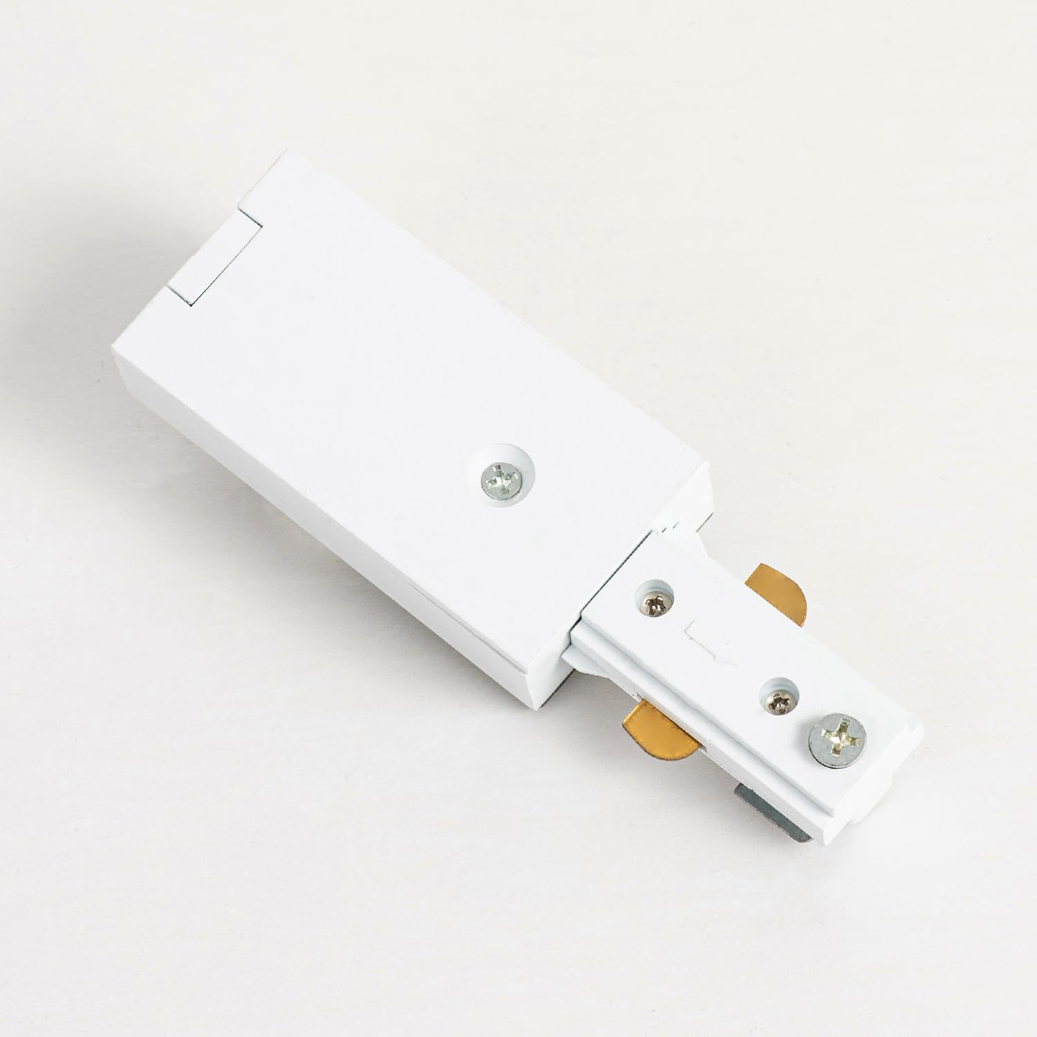 Photo 1 of VANoopee H Track Live End Feed Connector White, H Type Track Lighting Accessories for Single Circuit 3-Wire-1 Track Rail, Track Connector for Halo Track System, LED Track Lighting Kit Easy Install