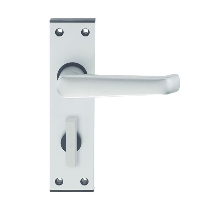 Union Ambassador Bathroom Door Handle Pair Satin Aluminium Amazon.co