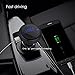 Wireless Stereo Music Car Adapter Bluetooth Car Speaker Player Receiver Sun Visor Car Charger Hands-Free Car Kit with Mic for iPhone 7/Plus Samsung Galaxy (BT69-Black)