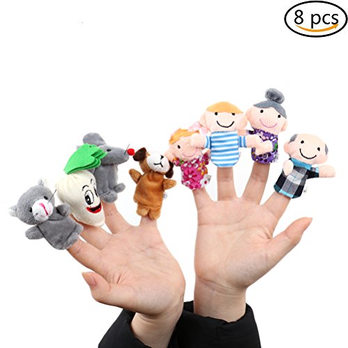 8 Pcs the Enormous Turnip Finger Puppets Farmer Version Story