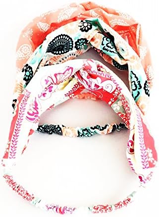 New Trend Women Headband Elastic, 3 pcs. 100% cotton. Exclusive fabric Design
