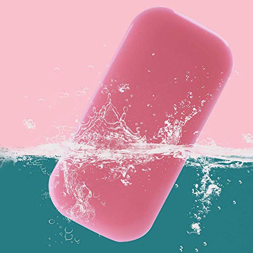 DaveandAthena 4 Pieces Silicone Eye Lashes Pads Pallet Eyelash Extension False Eyelash Holder, Transparent and Pink