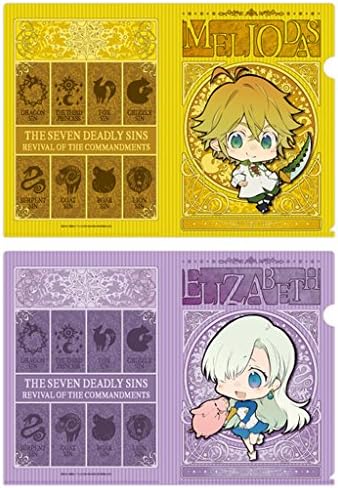 Amazon Co Jp メリオダス エリザベス ホーク デフォルメ クリアファイルセット 2枚組 七つの大罪 戒めの復活 ホビー 通販