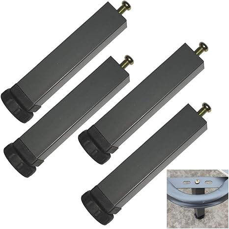 Square Metal Bed Legs Adjustable Furniture Feet Replacement Legs Diy Shelf Support With Fixing Screws Set Of 4 Length 10 50cm Amazon De Kuche Haushalt