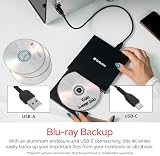 Verbatim 43888 Slimline External Blu-Ray DVD Drive Black 4K Ultra HD view 3