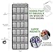 Unjumbly Over the Door Shoe Organizer with 40 Large Breathable Mesh Pockets, Space Saving Shoe Holder, Hanging Shoe Rack for Entryway Bedroom Closet Storage (Black Trim with Grey, 24 Pockets)
