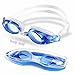 Swim Goggles, Amazer Clear Swimming Goggles Swim Mask with Clear Vision Anti Fog UV Protection No Leak Come Easy to Adjust with Free Protection Case for Adult Men Women Youth Junior (Blue)
