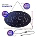 Ultima LED Neon Open Sign for Business: Jumbo Lighted Sign Open with Flashing Mode – Large Indoor Electric Light up Sign for Stores (23 x 14 in) Includes Business Hours and Open & Closed Sign
