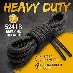 Miscly Round Boot Laces [1 Pair] Heavy Duty and