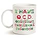 Cute Tacky Obsessive Christmas Disorder Coffee Mugs, Best Gifts for Family Ceramic Cup White, 11 Oz