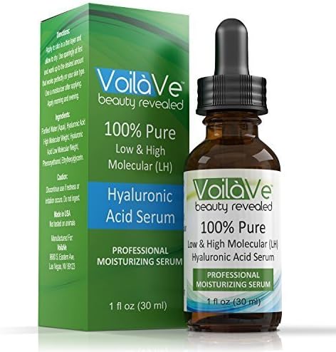 Best Hyaluronic Acid Serum For Skin - Groundbreaking Low & High Molecular Weight Formula Produces Maximum Hydration & Superior Anti-aging Results - Only LH Hyaluronic Acid Serum on Amazon - 1 fl. oz. by VoilaVe