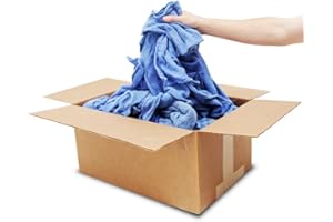 Windows101 Aprox 90 Recycled Surgical Huck Towels 10 lb Box, 100% Cotton, Blue-Grey, 22 x 12 Inches, Super Absorbent, Machine