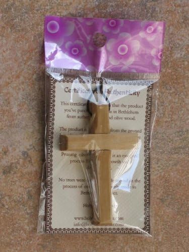 HJR5 Cross Wood Necklace Olive Wood Deluxe and String