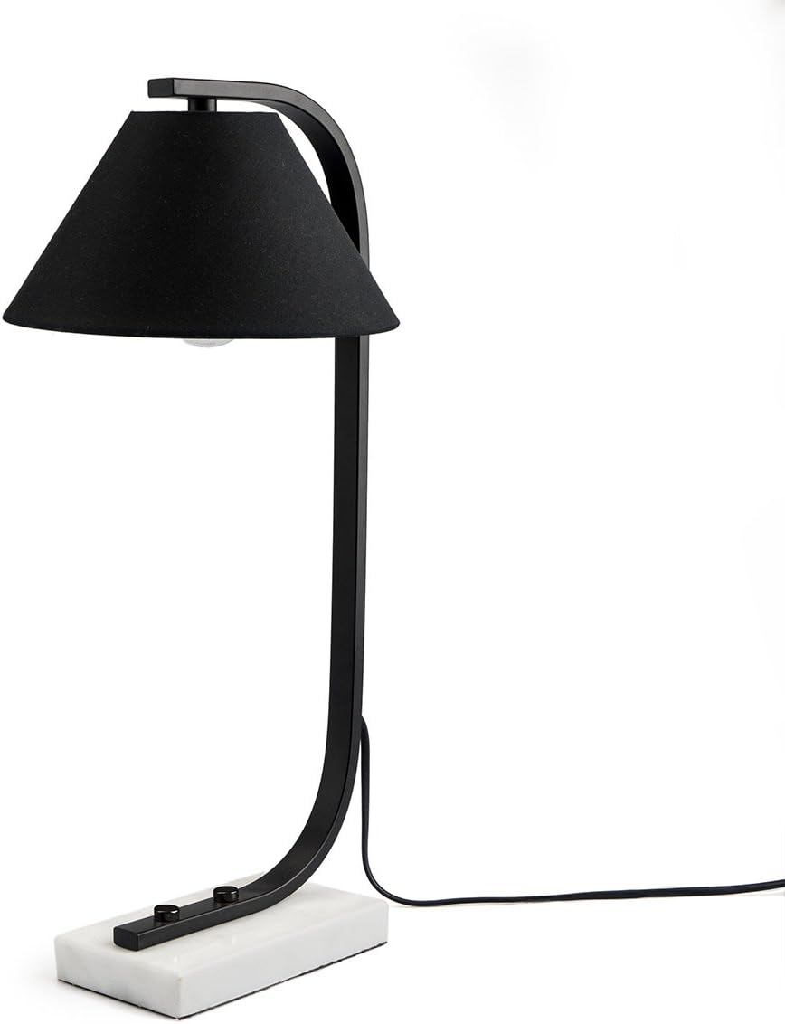 Table lamp Mr Jones marble, color black White, retro air, 50x23x25 cm.